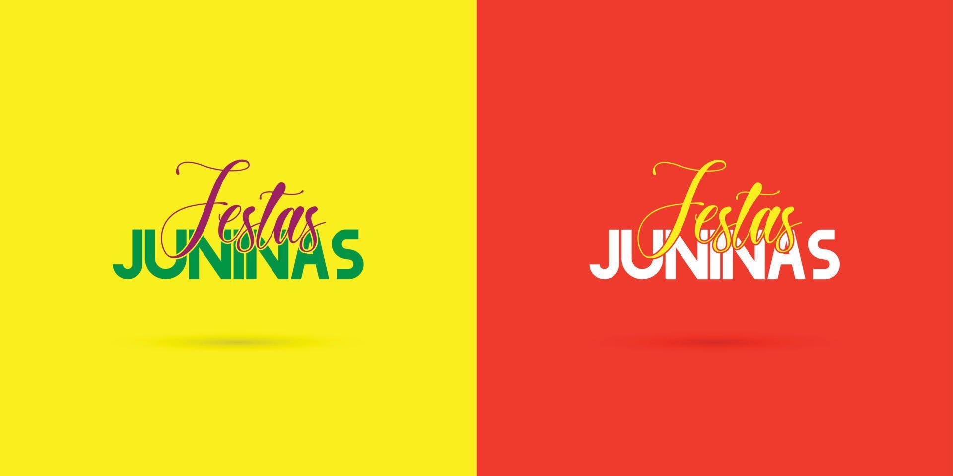 festa junina, typografie, Brazilië juni festival vector