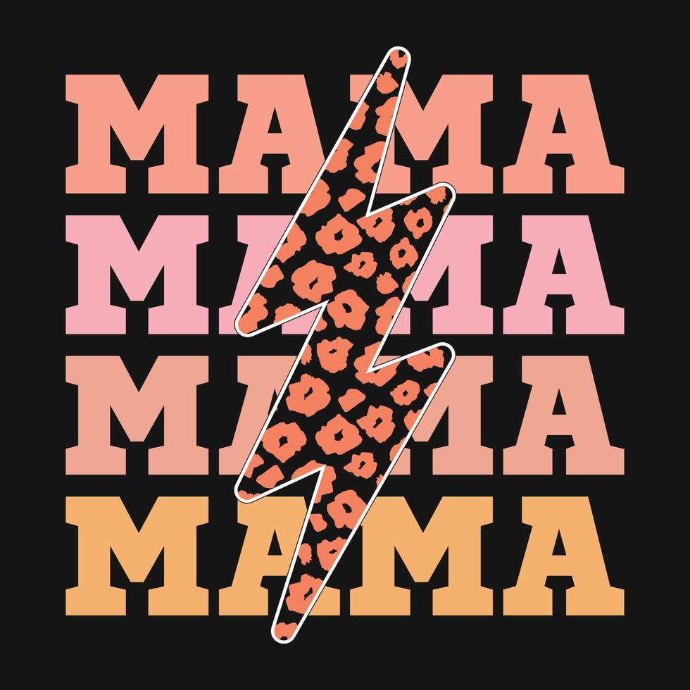 mama luipaard vector t-shirt ontwerp