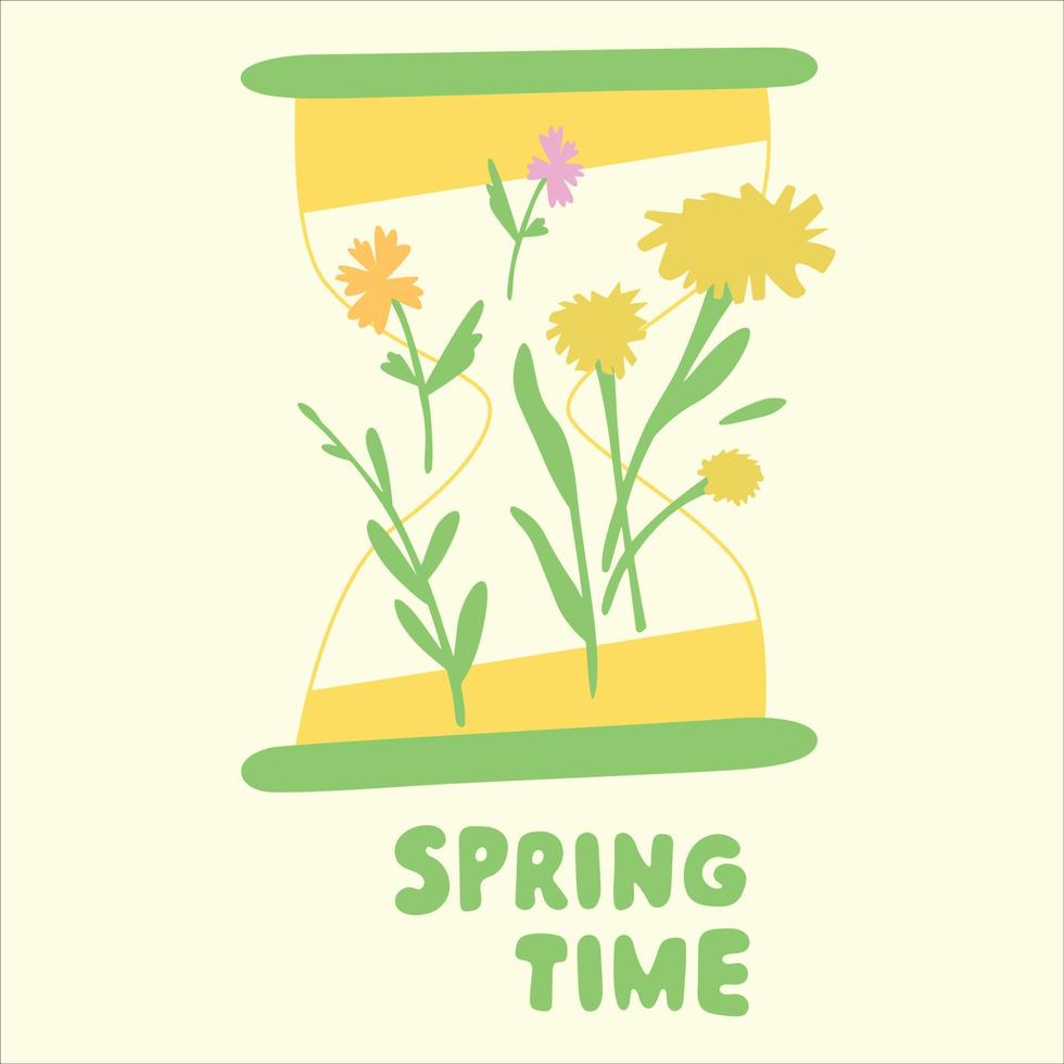 lente vector clip art illistration voor groet kaarten