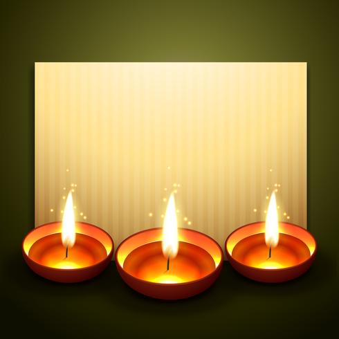 prachtige diwali groet vector