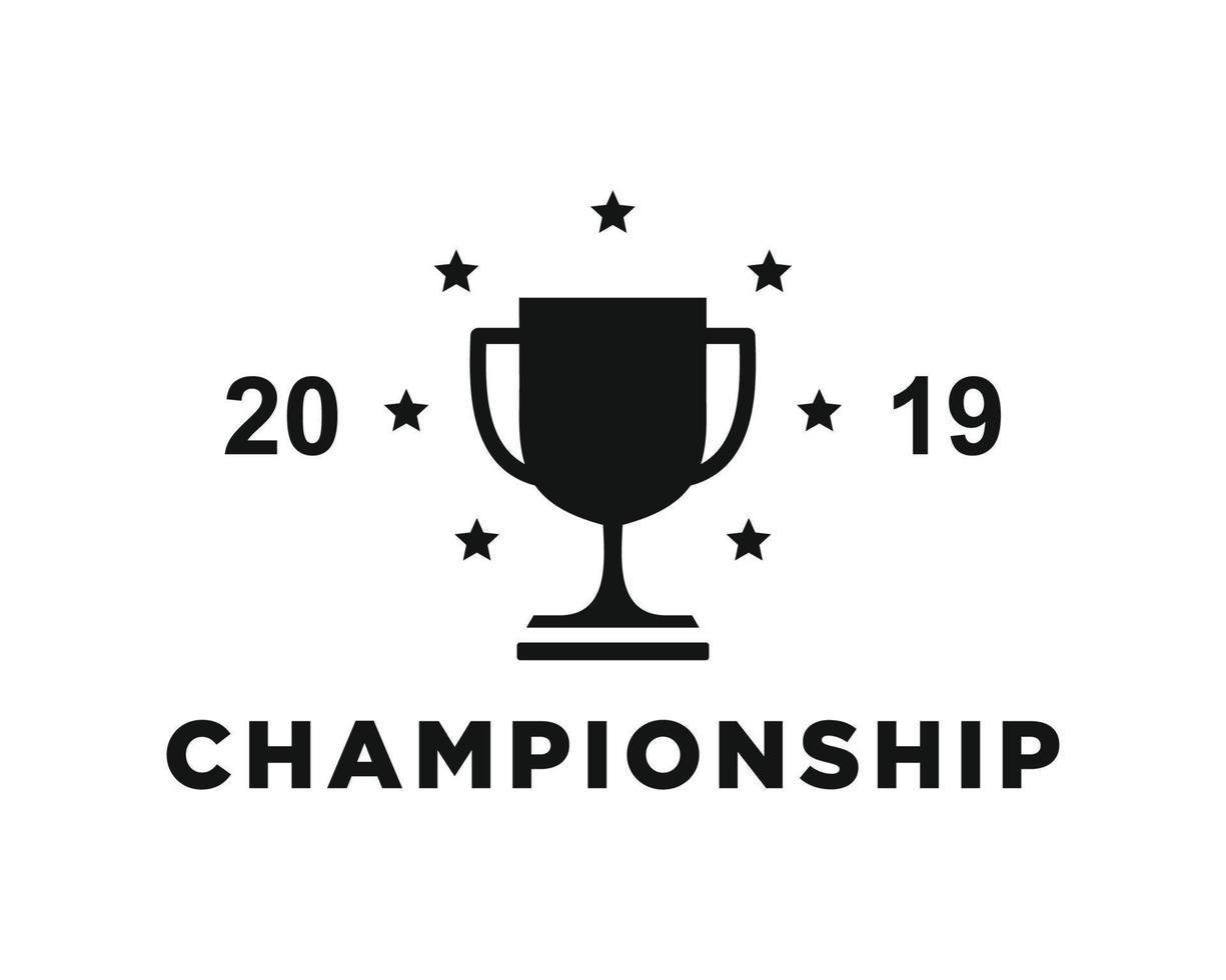 trofee kampioenschap logo ontwerp vector