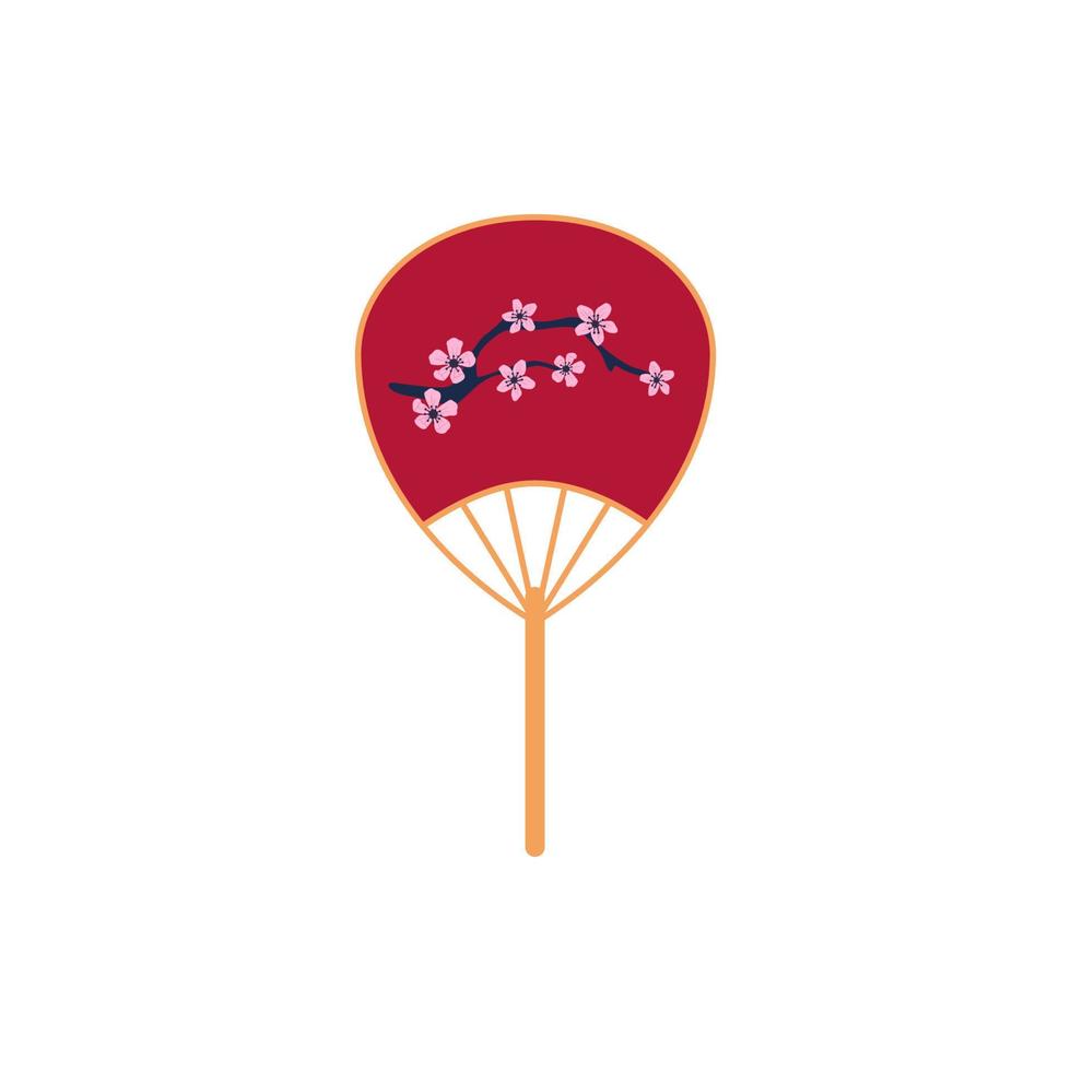 tekenfilm kleur Japans hand- fan. vector