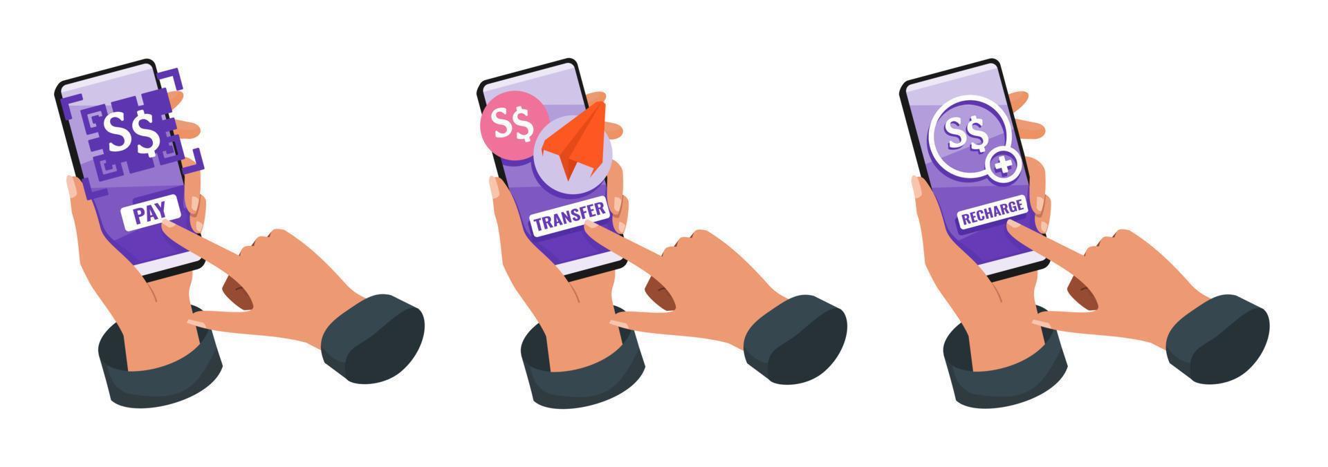 mobiel bank met Singapore dollar illustratie vector