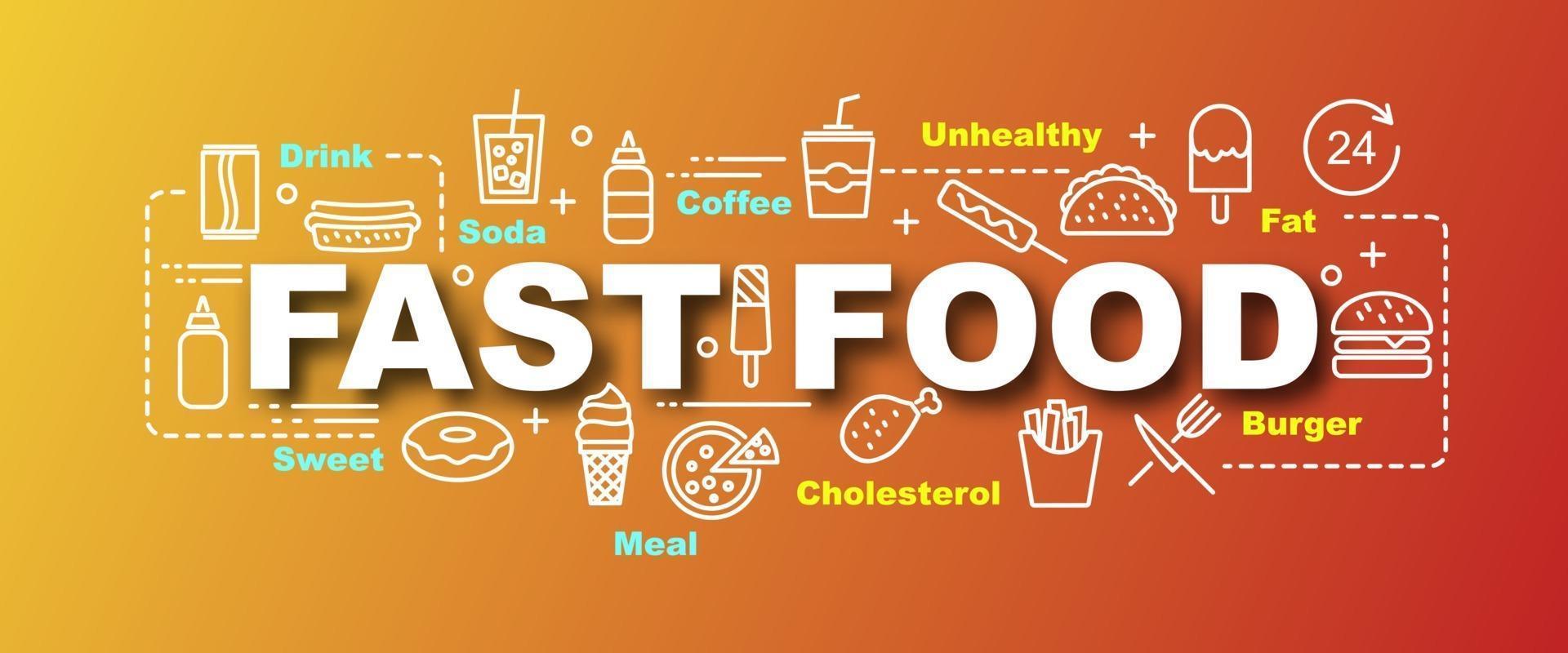 fastfood vector trendy banner