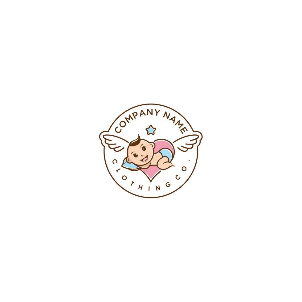 baby kleding creatief logo ontwerp vector