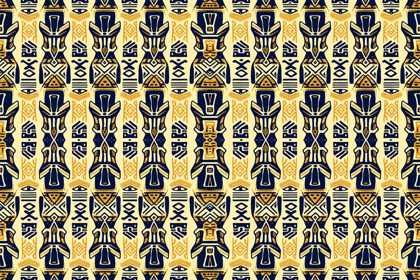 etnisch ikat Egyptische hiërogliefen patroon. abstract traditioneel volk antiek tribal grafisch lijn. structuur textiel kleding stof etnisch Egyptische patronen vector. overladen elegant luxe wijnoogst retro stijl. vector