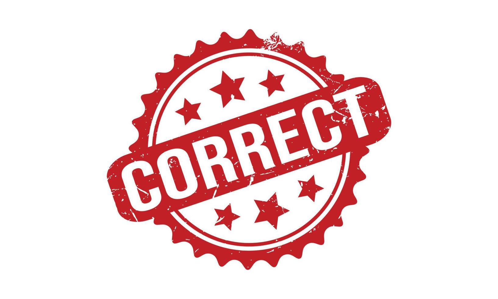 correct rubber stempel. correct rubber grunge postzegel zegel vector illustratie