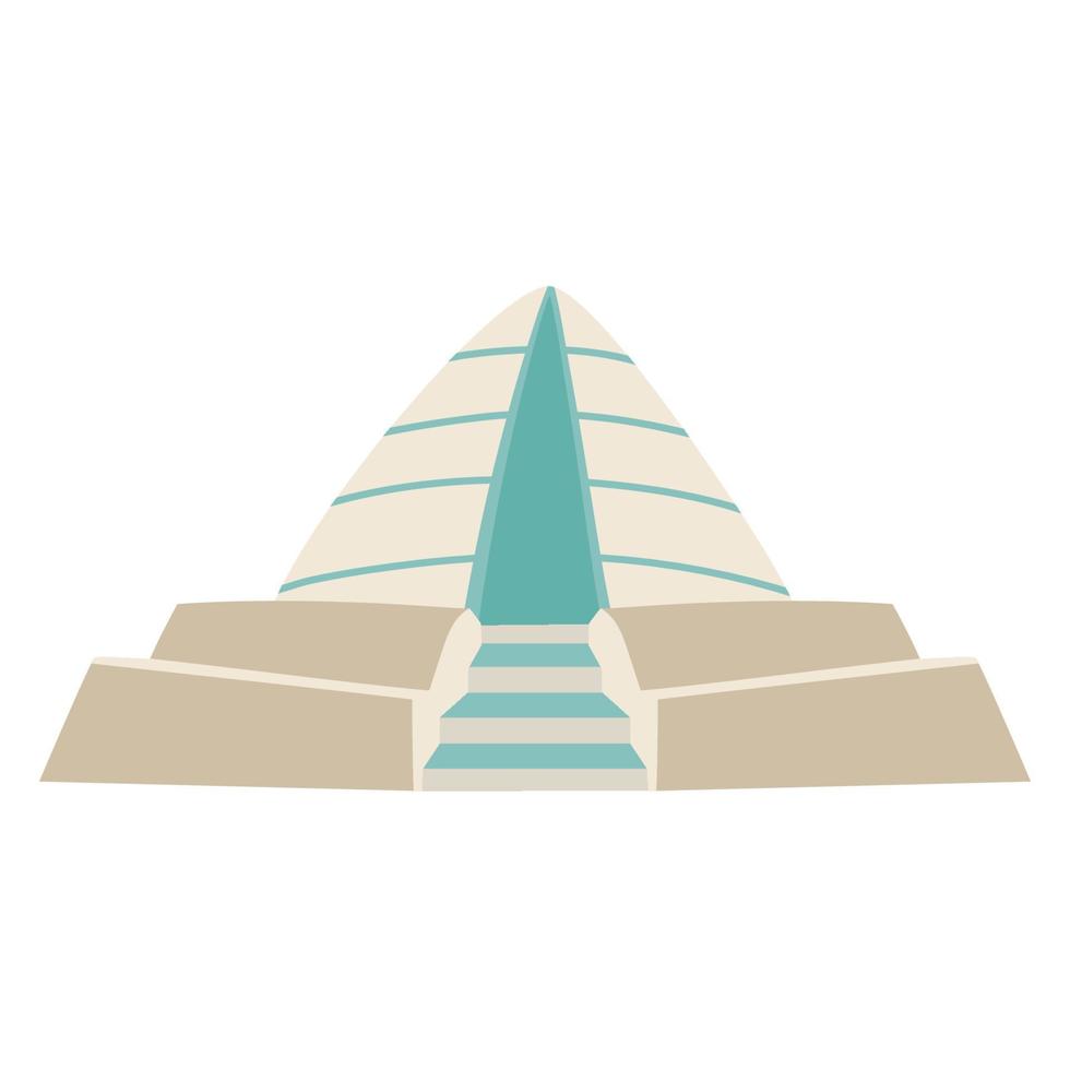 monjali is een piramidevormig museum vector