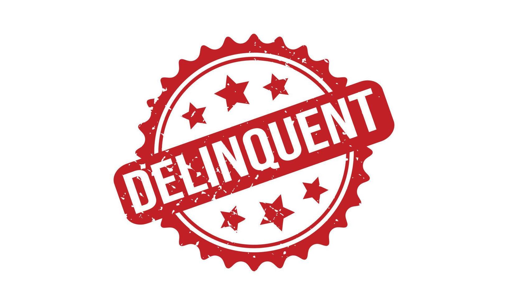 delinquent rubber stempel. delinquent grunge postzegel zegel vector illustratie