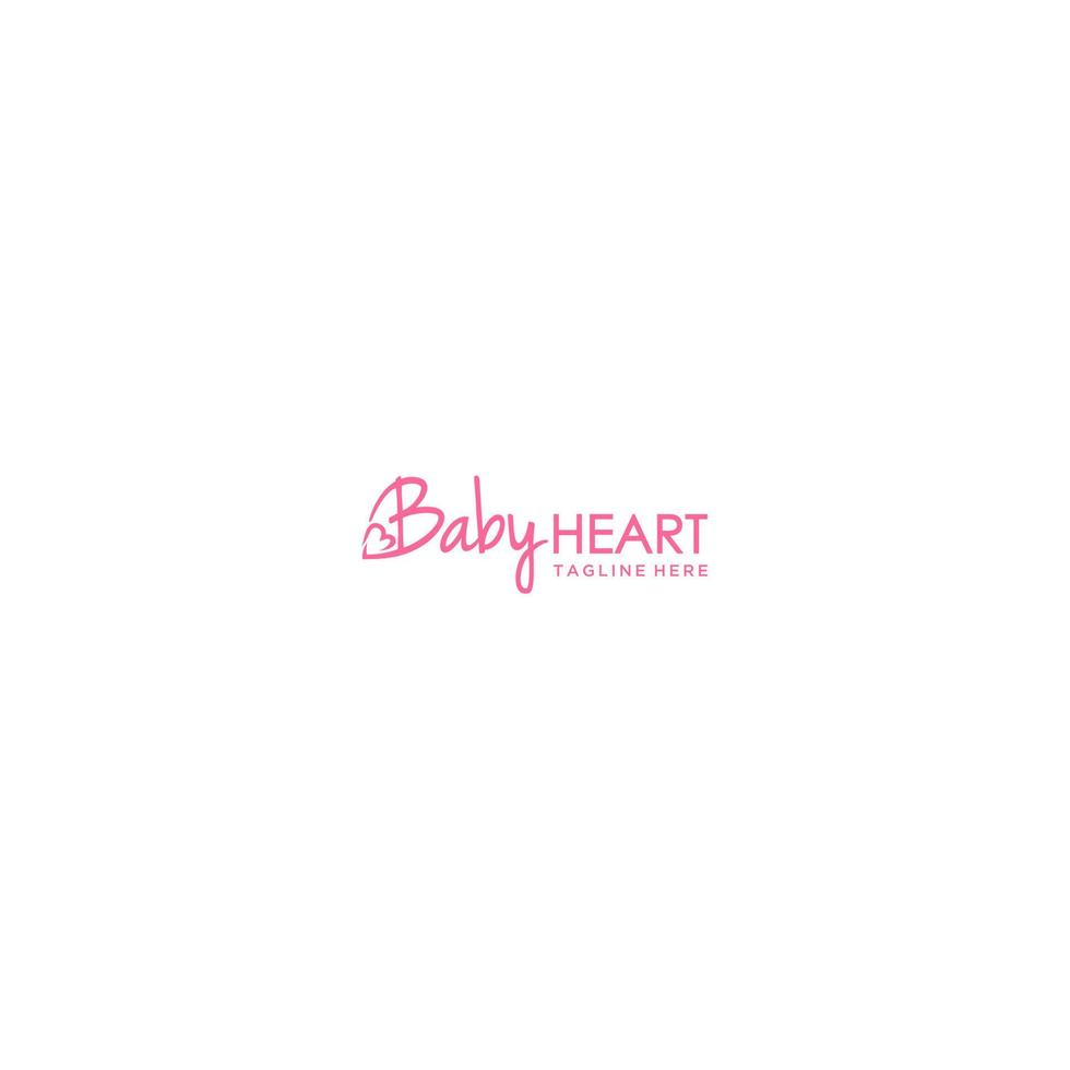baby hart logo ontwerp sjabloon vector