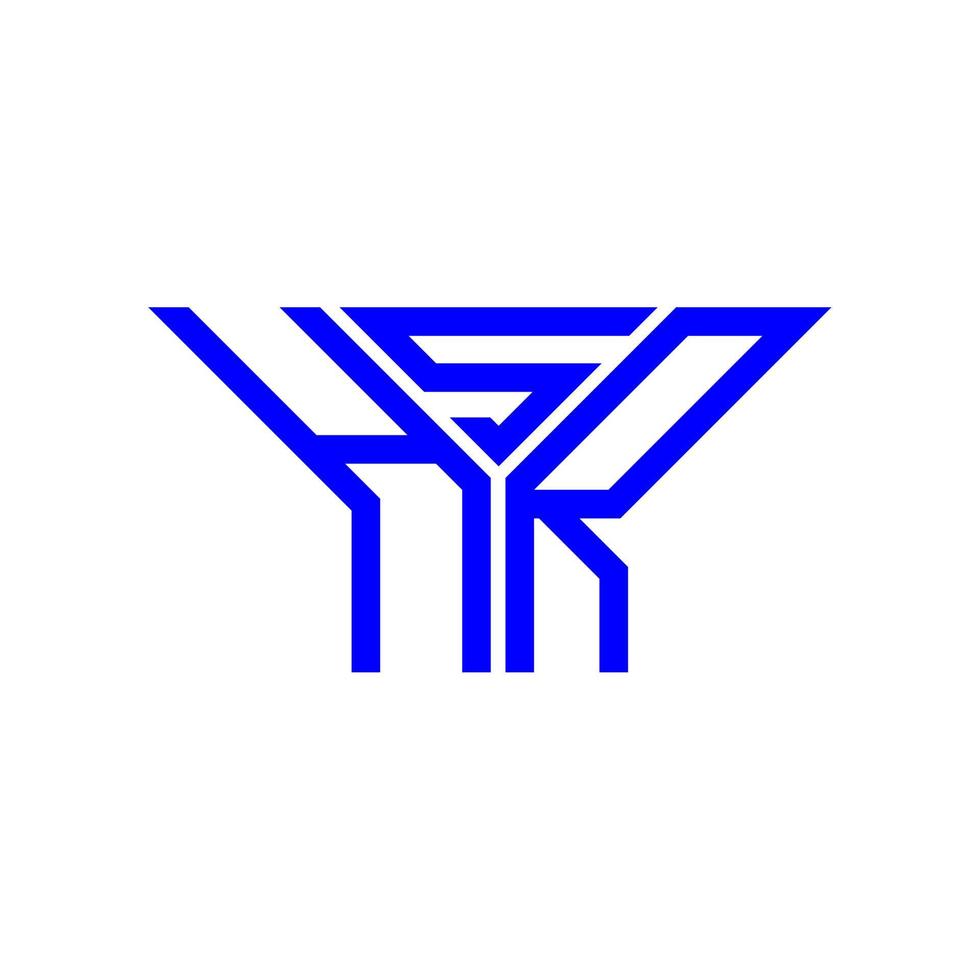 hsr brief logo creatief ontwerp met vector grafisch, hsr gemakkelijk en modern logo.