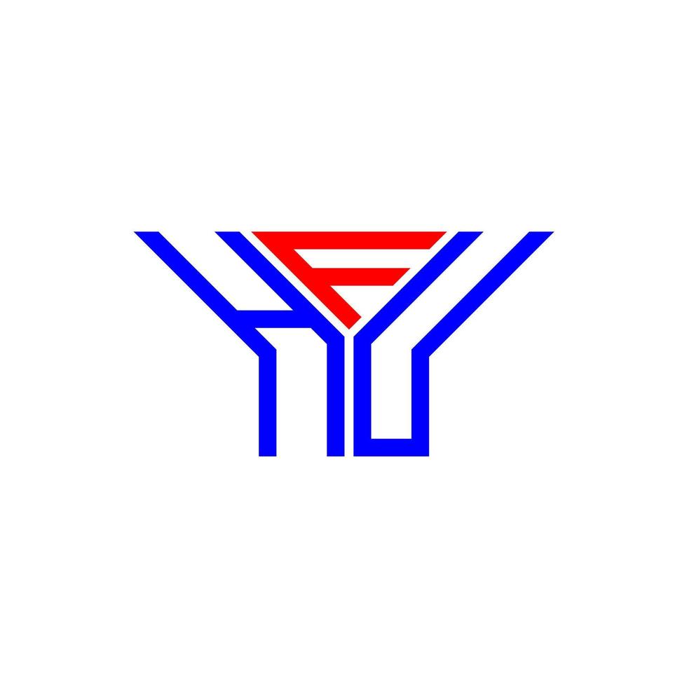 hfu brief logo creatief ontwerp met vector grafisch, hfu gemakkelijk en modern logo.