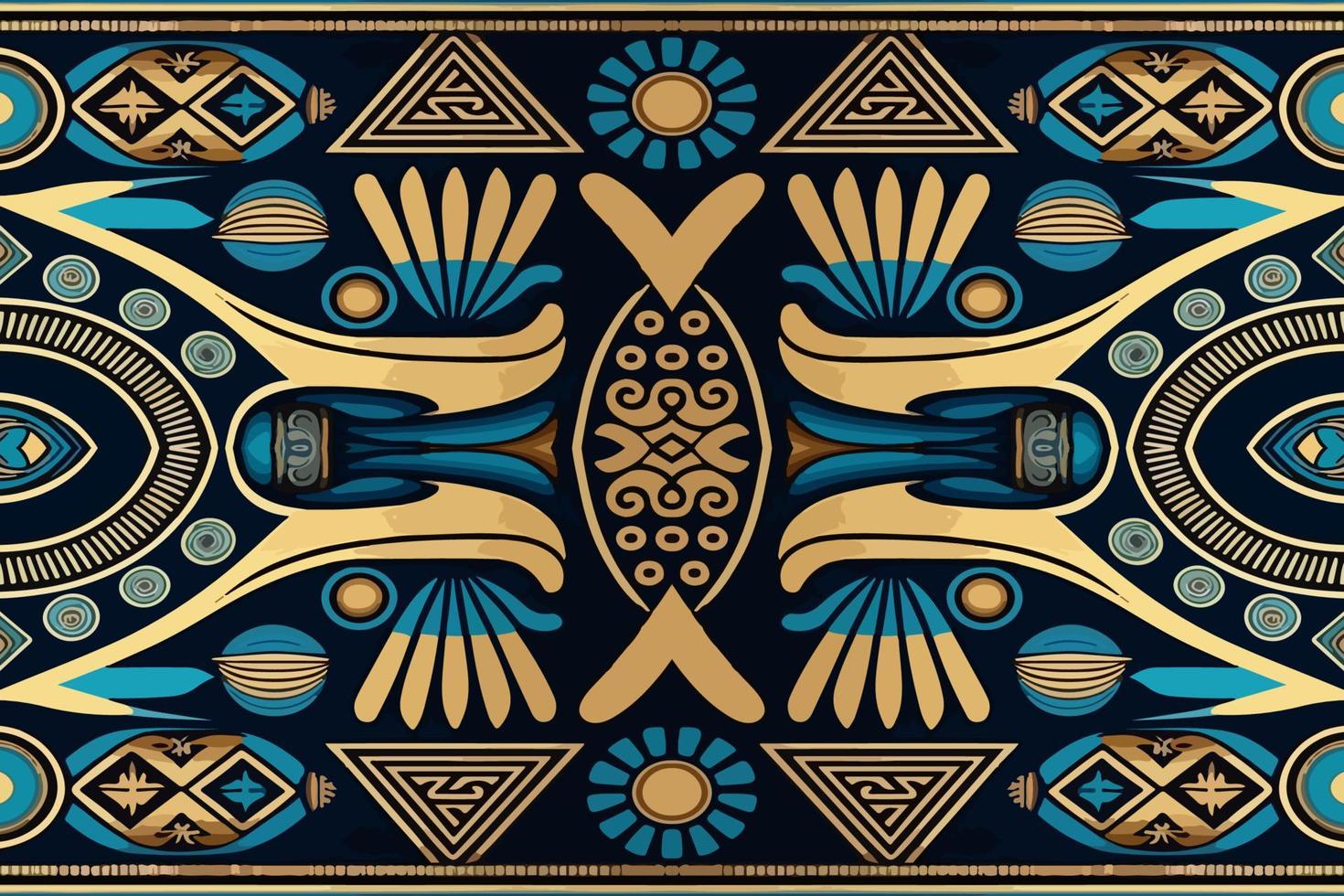 Egyptische geometrie patroon oud oude achtergrond. abstract traditioneel volk antiek tribal etnisch grafisch lijn. overladen elegant luxe wijnoogst retro stijl. structuur textiel kleding stof etnisch Egypte patronen vector