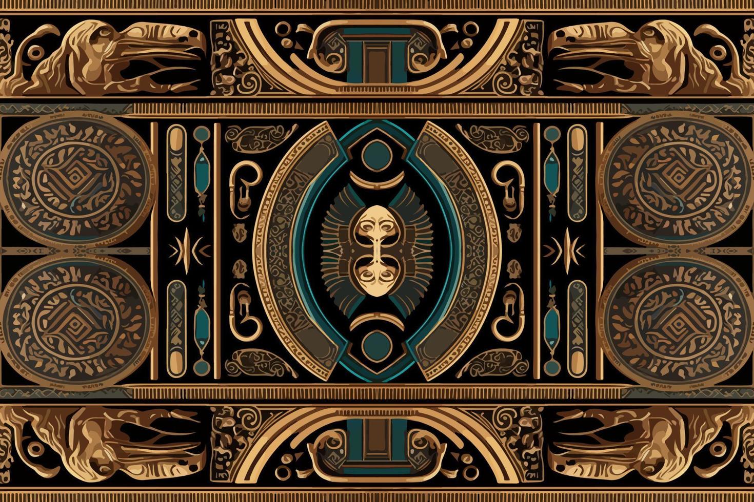 Egyptische geometrie patroon oud oude achtergrond. abstract traditioneel volk antiek tribal etnisch grafisch lijn. overladen elegant luxe wijnoogst retro stijl. structuur textiel kleding stof etnisch Egypte patronen vector