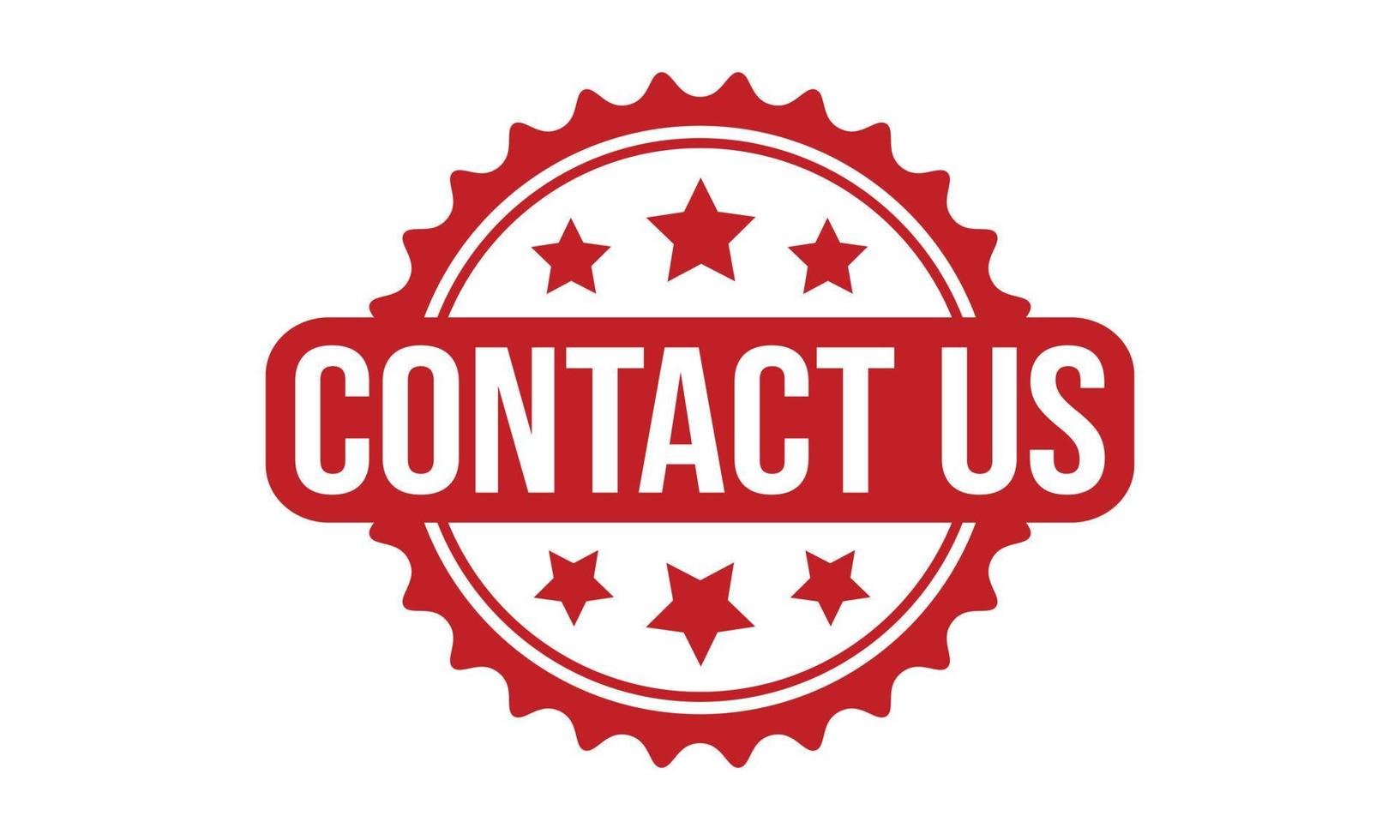 contact ons rubber stempel. contact ons rubber grunge postzegel zegel vector illustratie