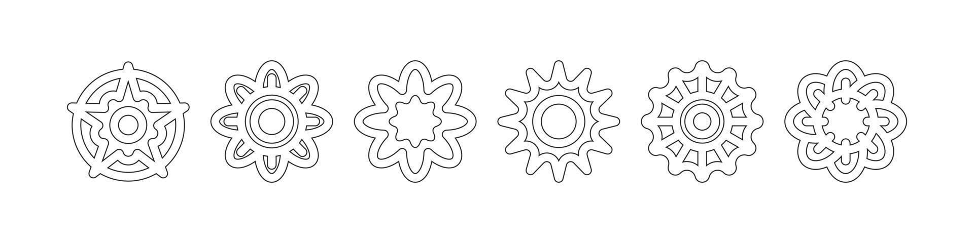 bloem icoon geometrie vorm vector kunst geïsoleerd Aan wit achtergrond vrij downloaden