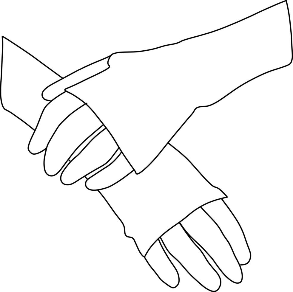 muslimah hand- met handsok vector
