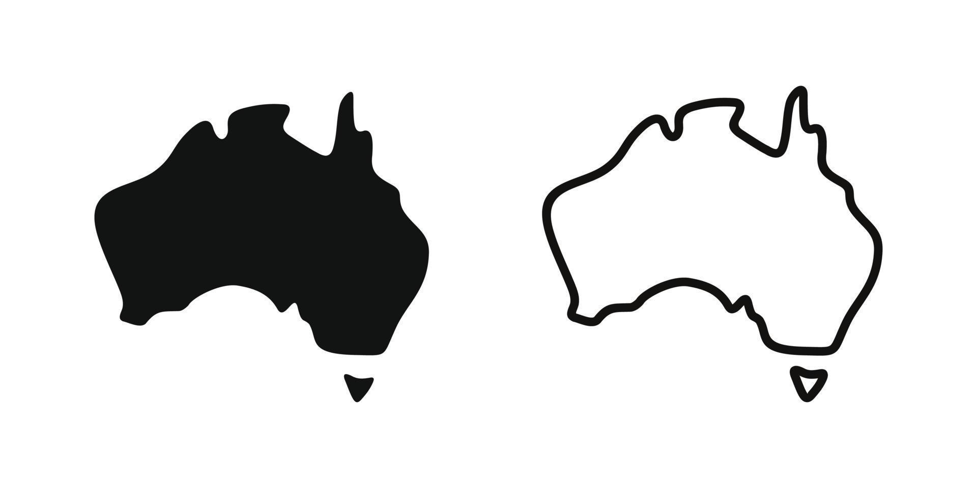 Australië kaart vector ontwerp illustratie