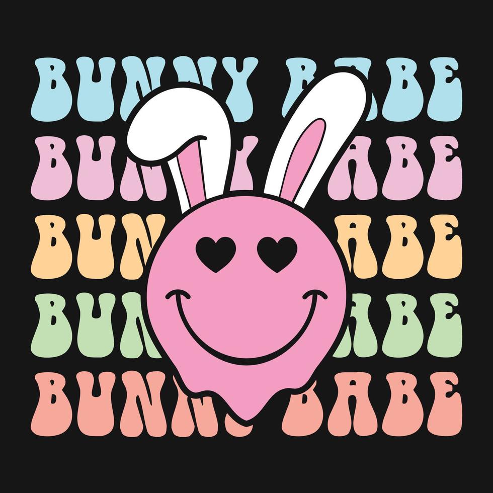 gelukkig Pasen konijn vector t-shirt ontwerp