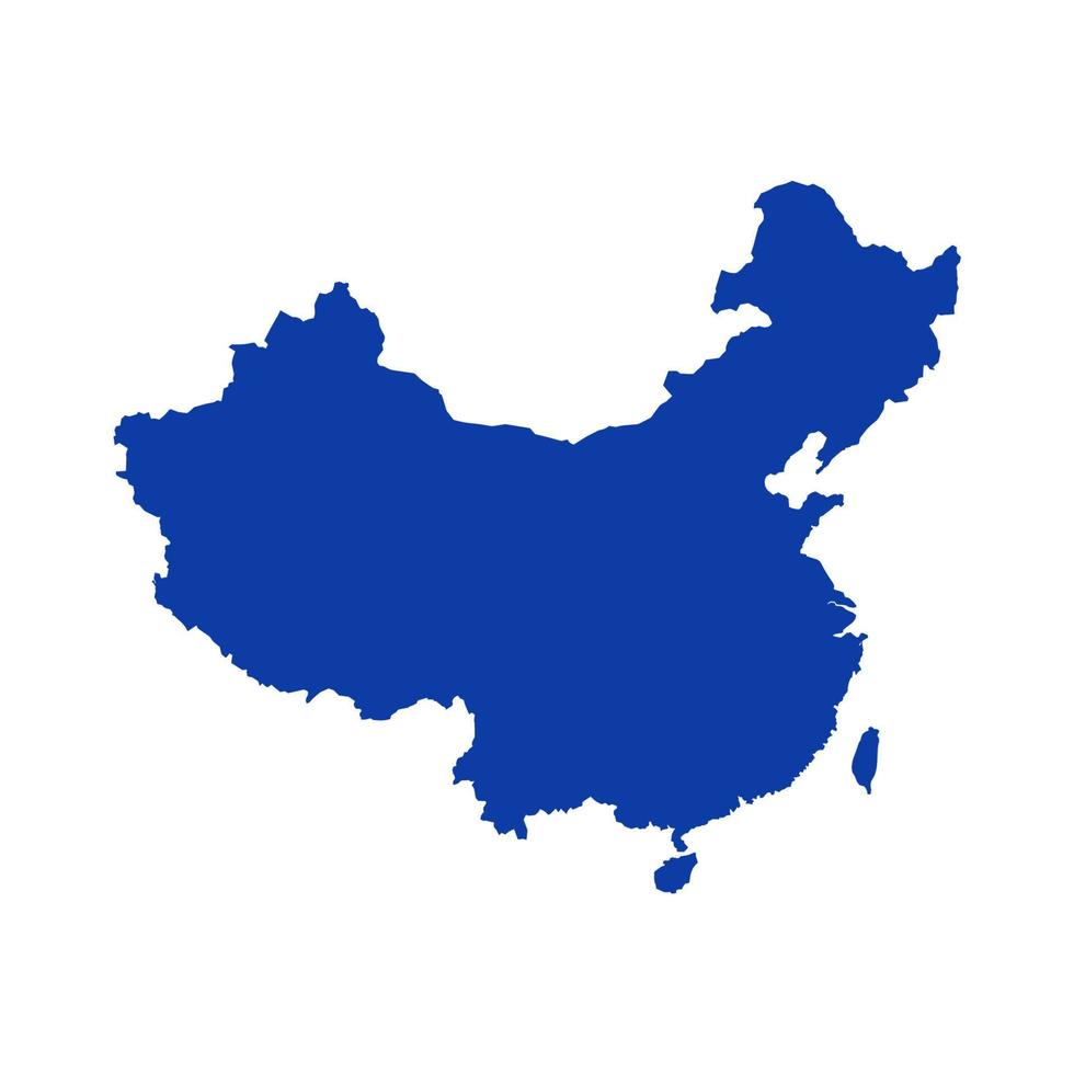 China kaart. vector kaart van China.