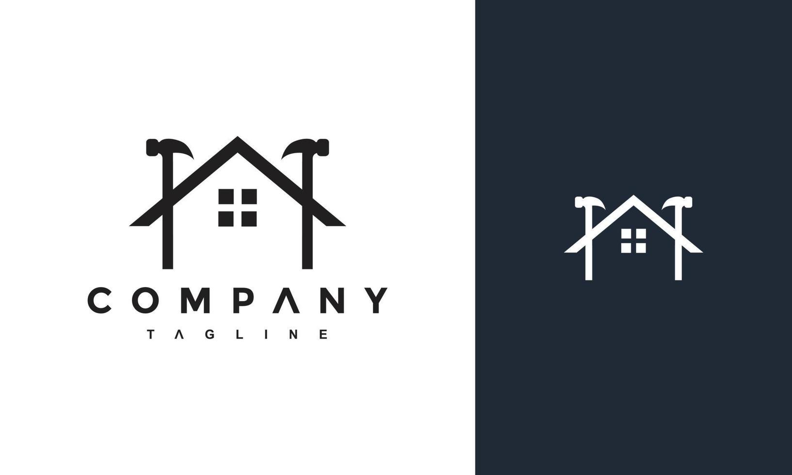 huis hamer logo vector