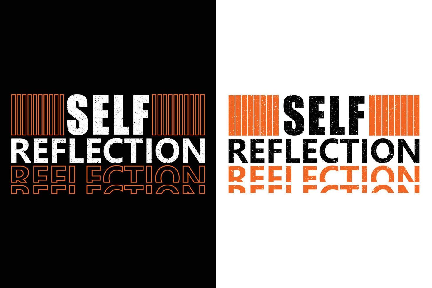 zelf reflectie t-shirt ontwerp vector