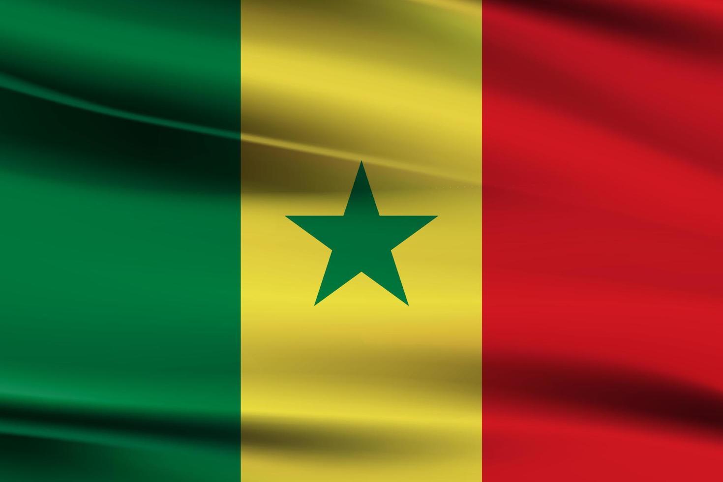 vlag van Senegal achtergrond sjabloon. vector