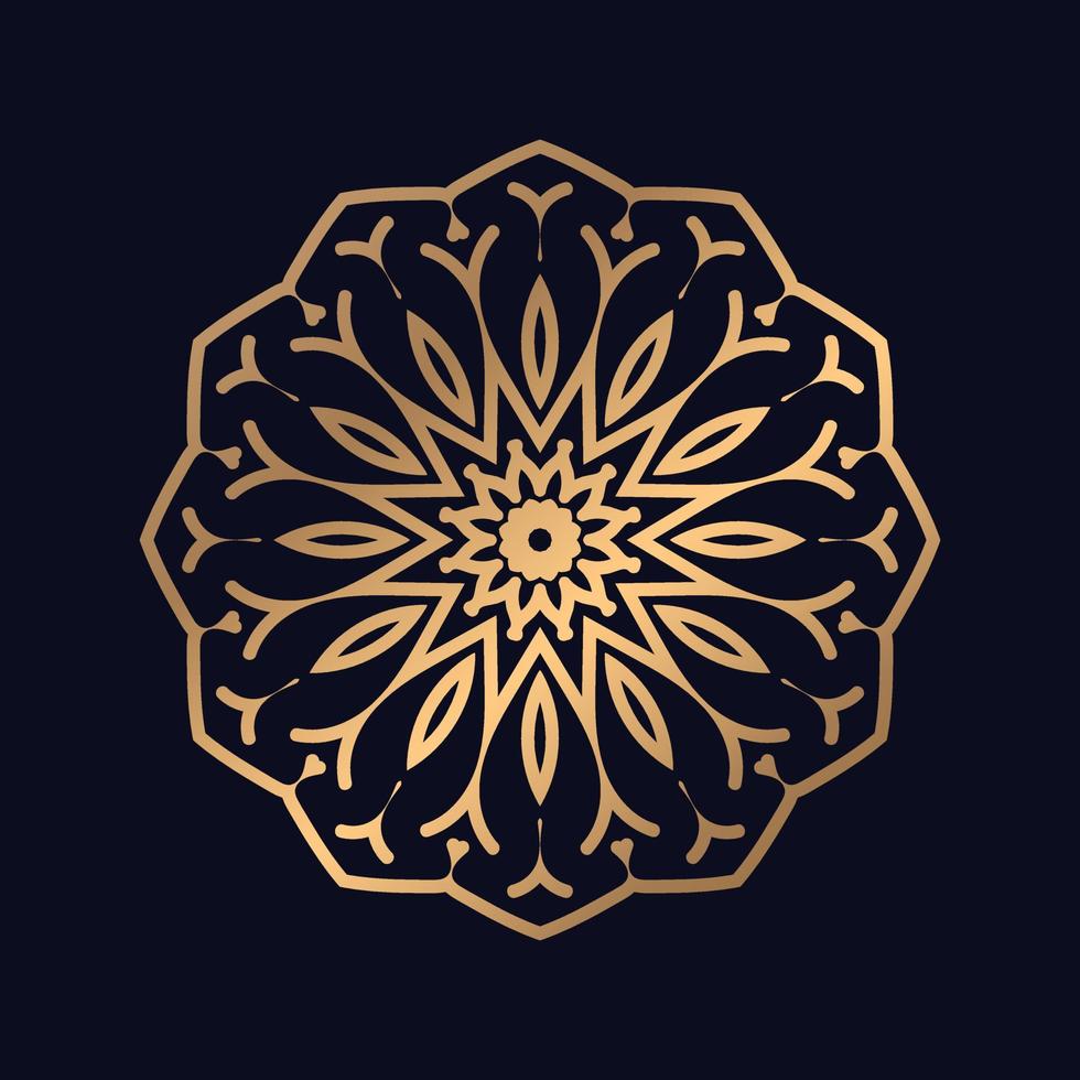gouden mandala bloemen decoratie achtergrond ontwerp vector
