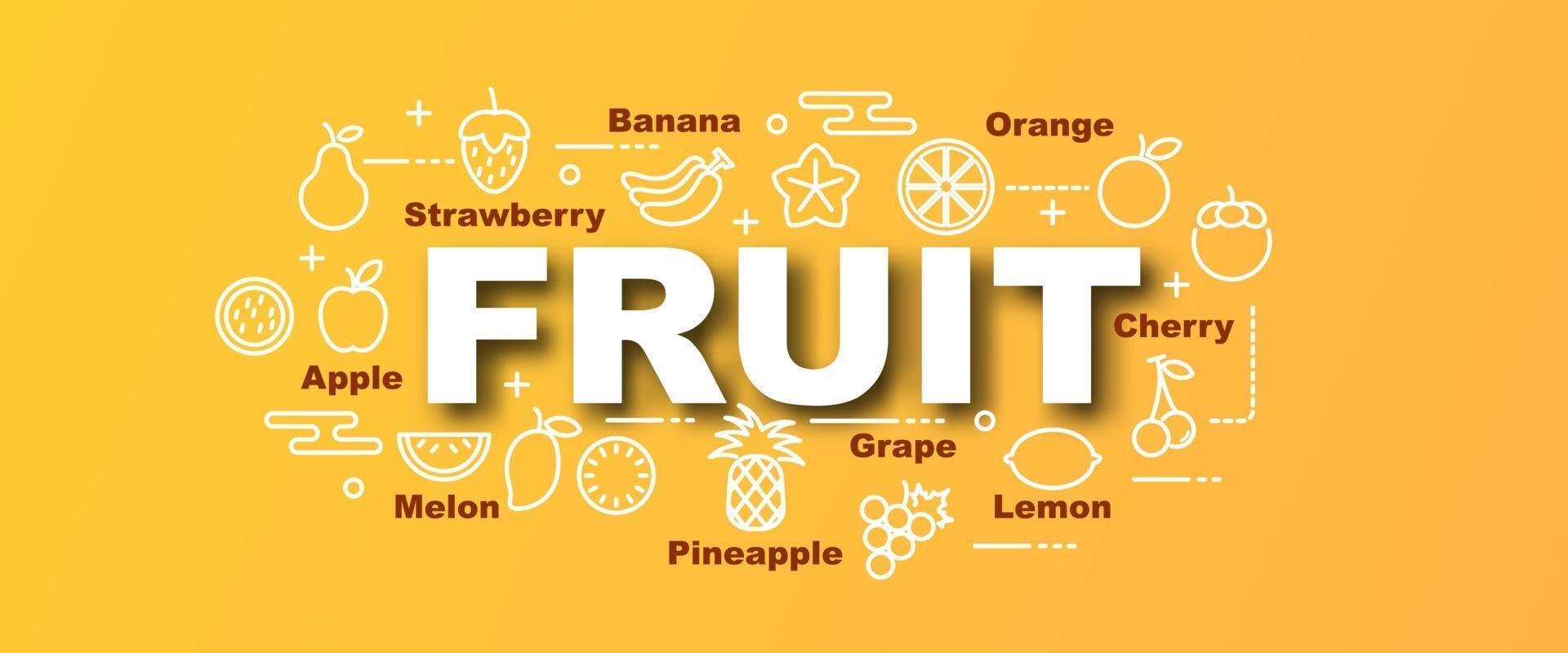 fruit vector trendy banner