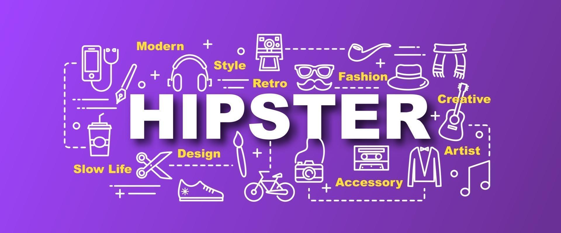 hipster vector trendy banner