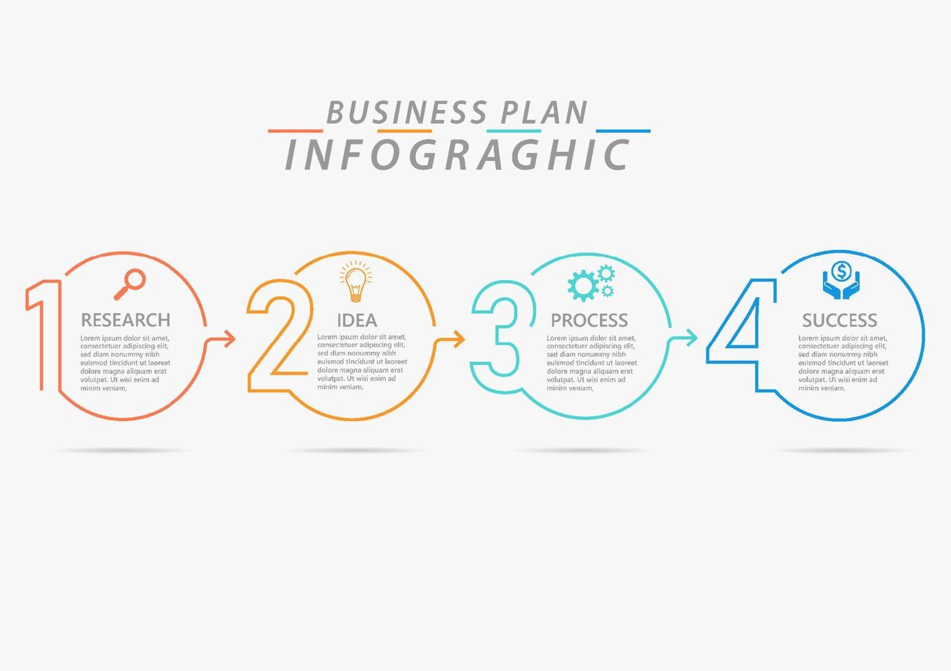 bedrijf plan infografisch vector