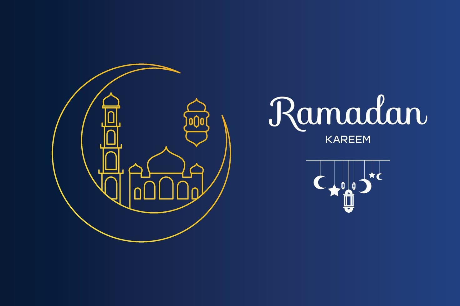 Ramadan kareem sjabloon ontwerp gebruikt voor groet kaart. vector illustratie