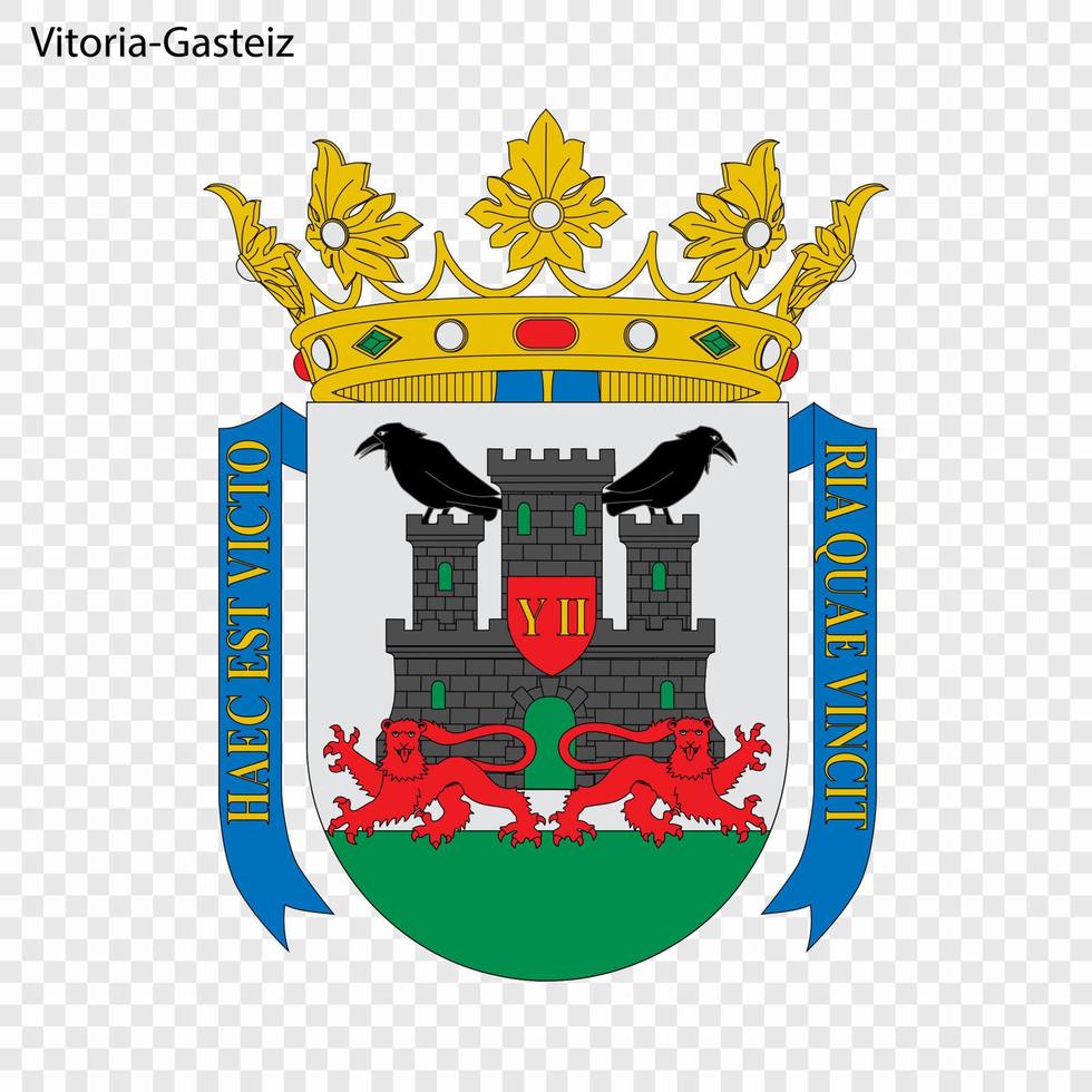 embleem van vitoria-gasteiz. stad van Spanje vector