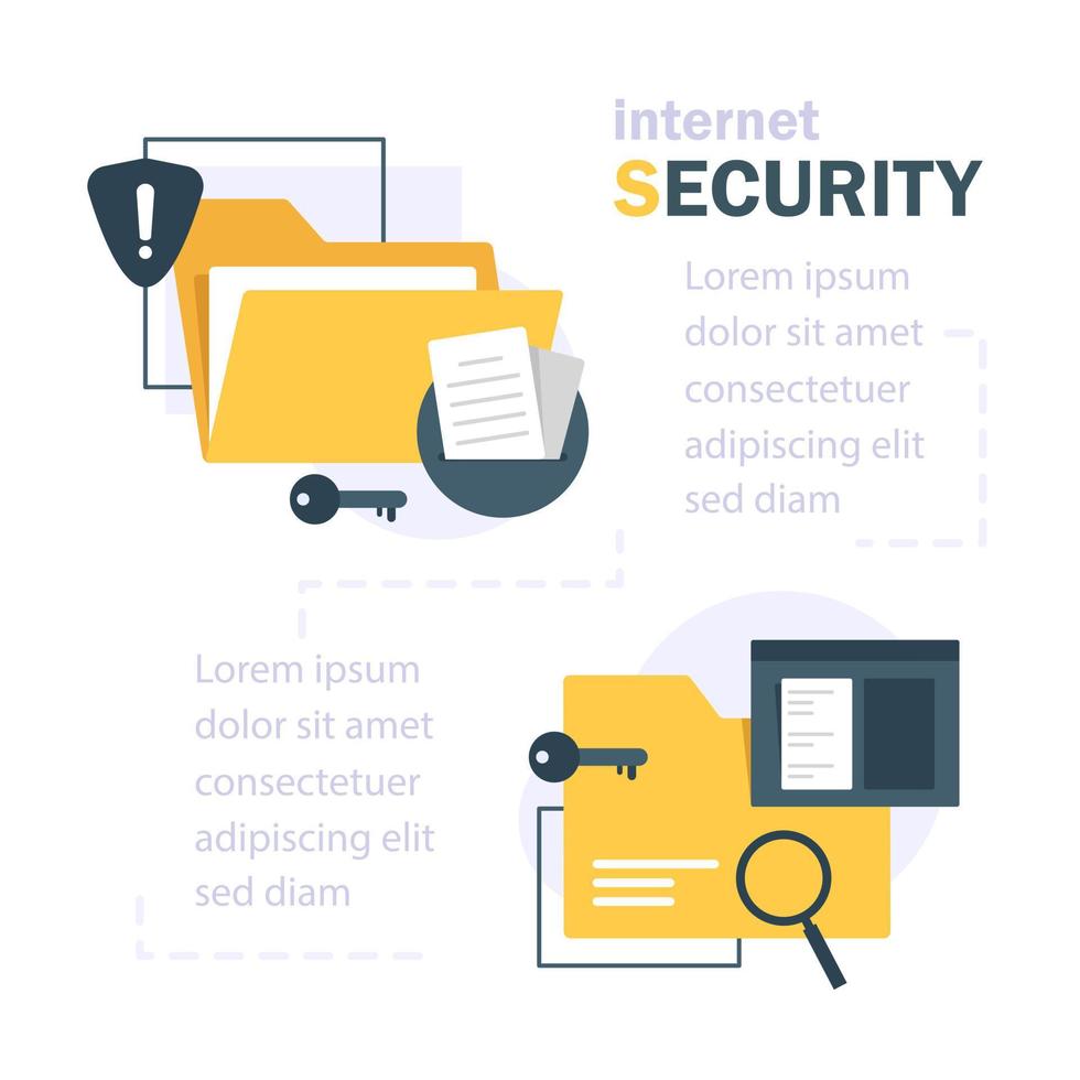 concept is gegevens veiligheid toegang, internetten beveiliging, gegevens bescherming vector