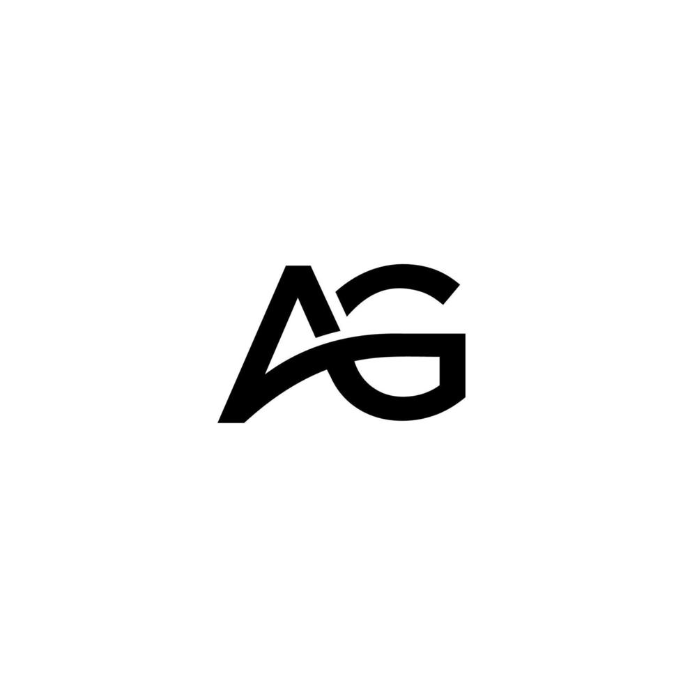 ag elegant logo sjabloon in goud kleur, vector het dossier