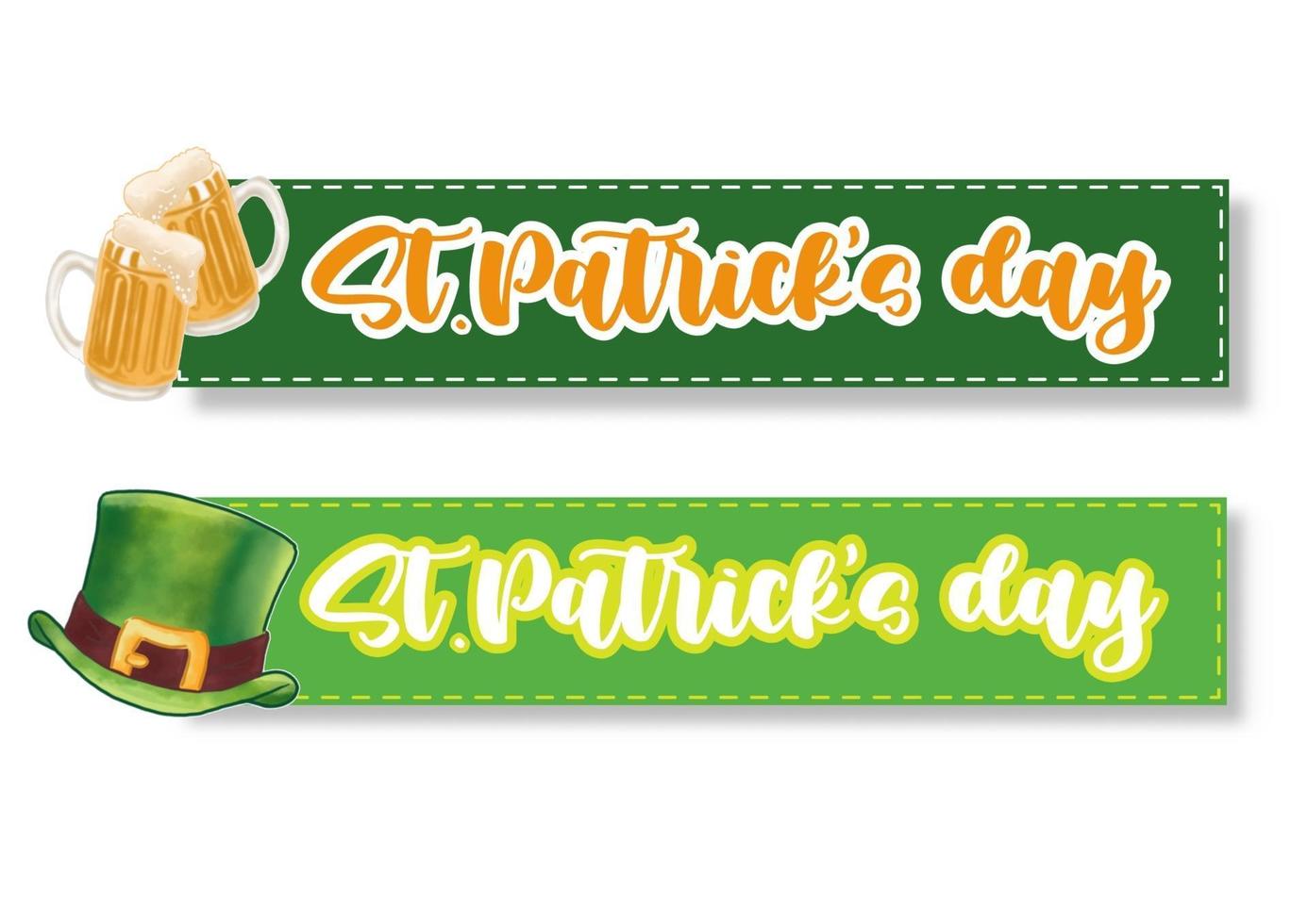 gelukkig st. patrick's day banner vectorillustratie vector