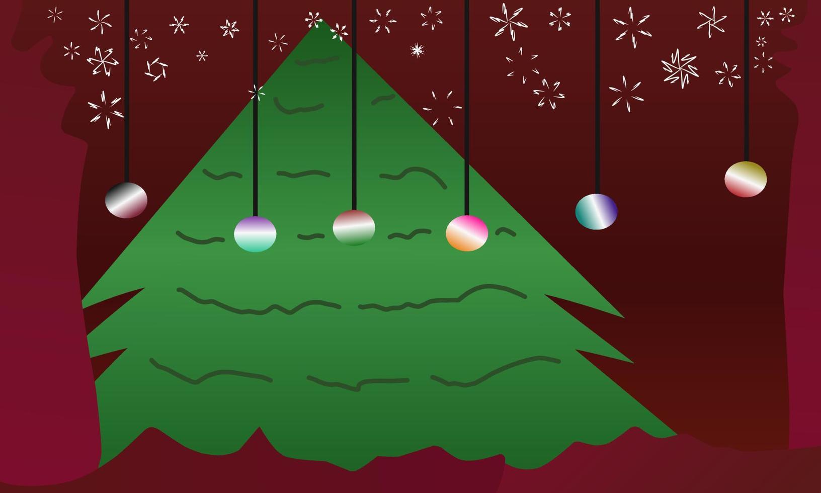 illustratie van Kerstmis en nieuw jaar achtergrond vector