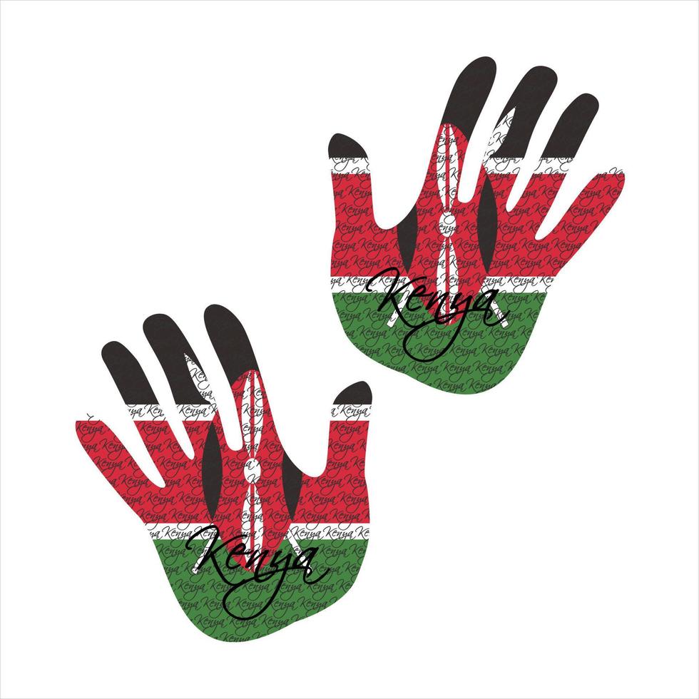Kenia vlag hand- vector grafisch