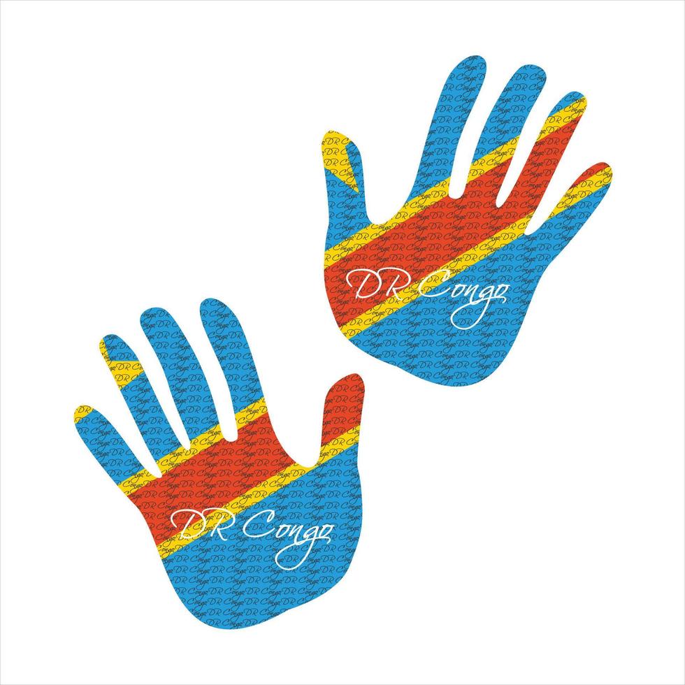 dr Congo vlag hand- vector illustratie