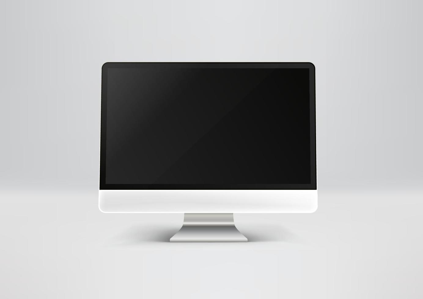 moderne computer op een tafel. vector mockup