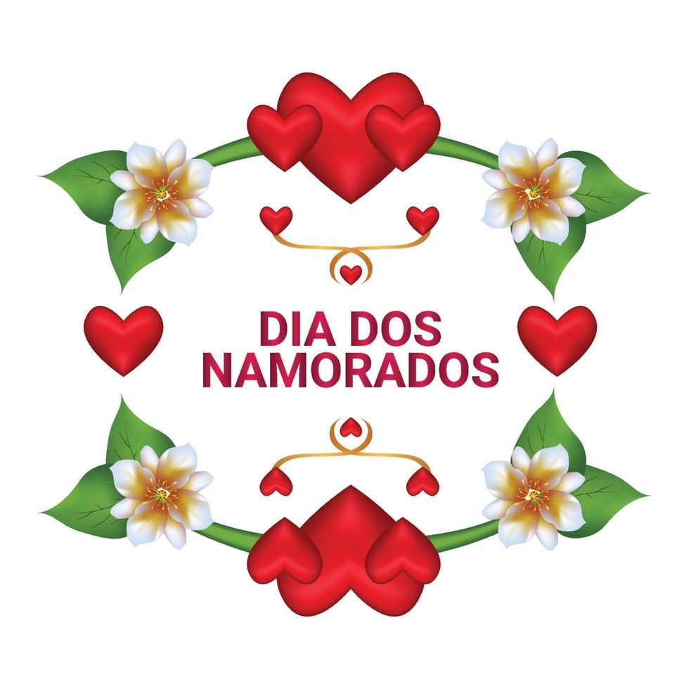 dia dos namorados kaart vector