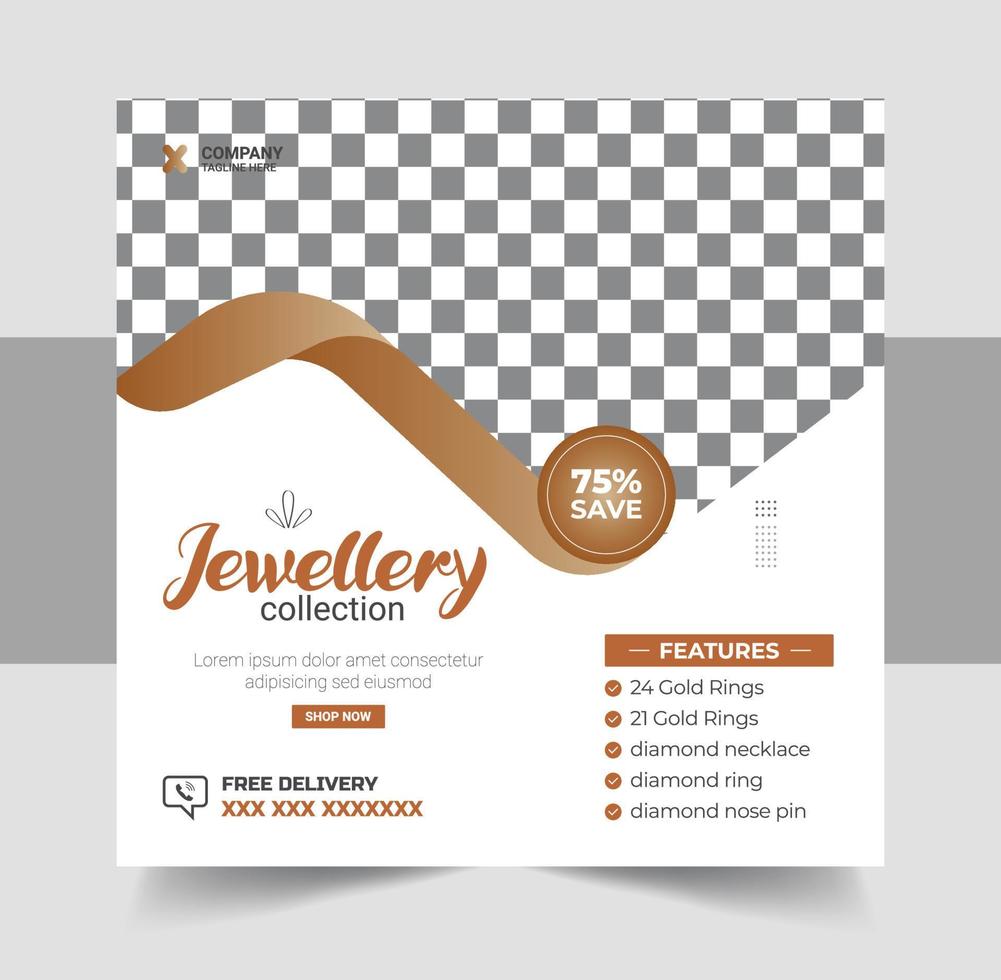 sieraden collecties social media post vector