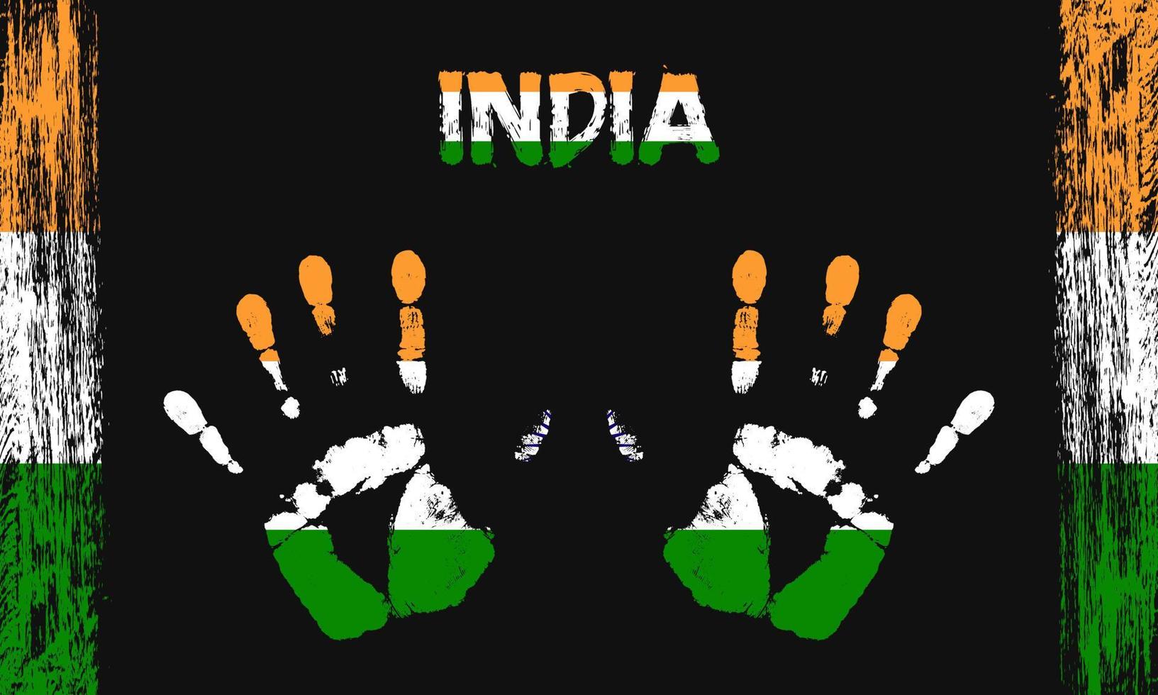 vector vlag van Indië met een palm