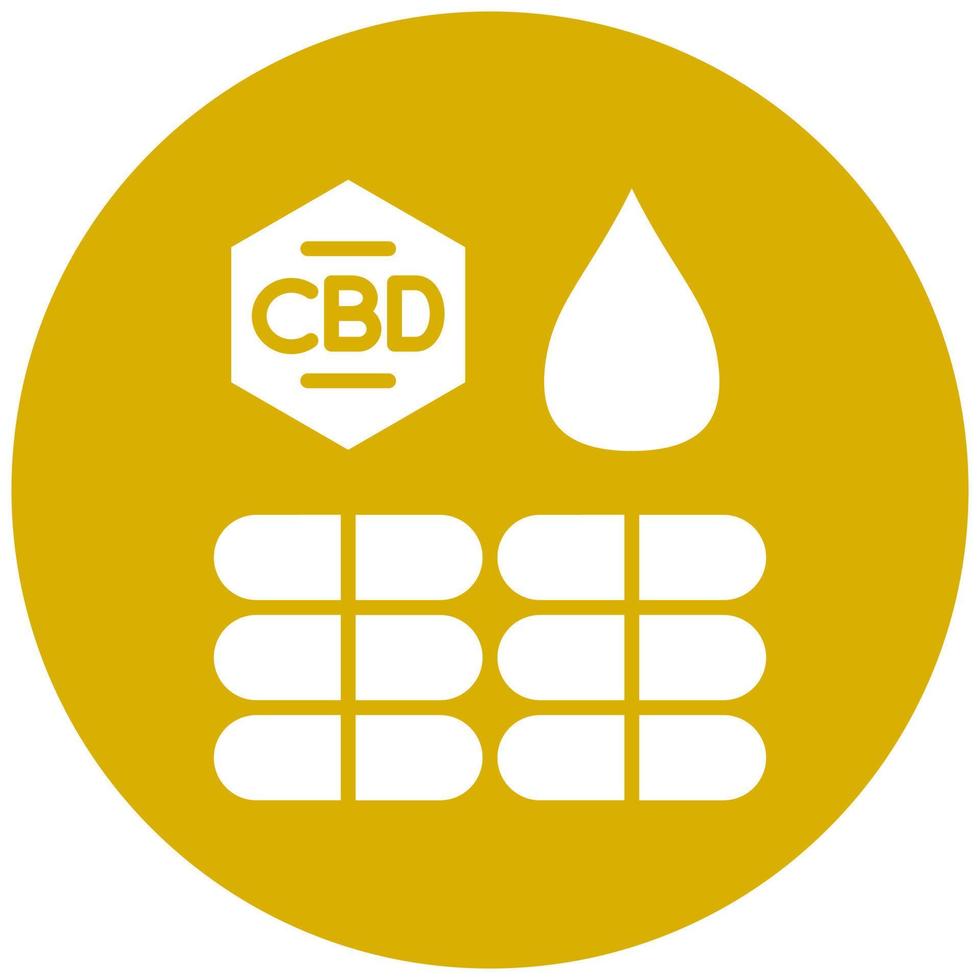 vector ontwerp bio cbd per capsule vector icoon stijl