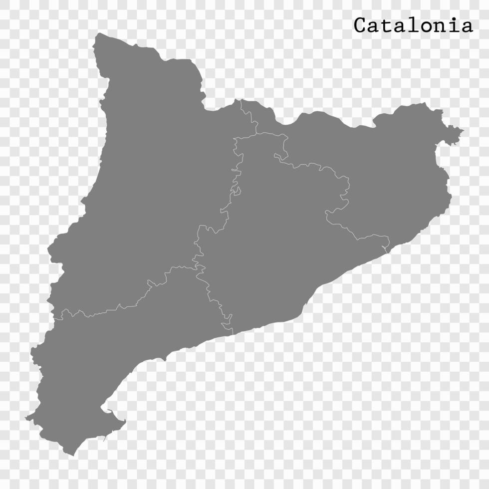 hoog kwaliteit kaart is een staat van Spanje vector