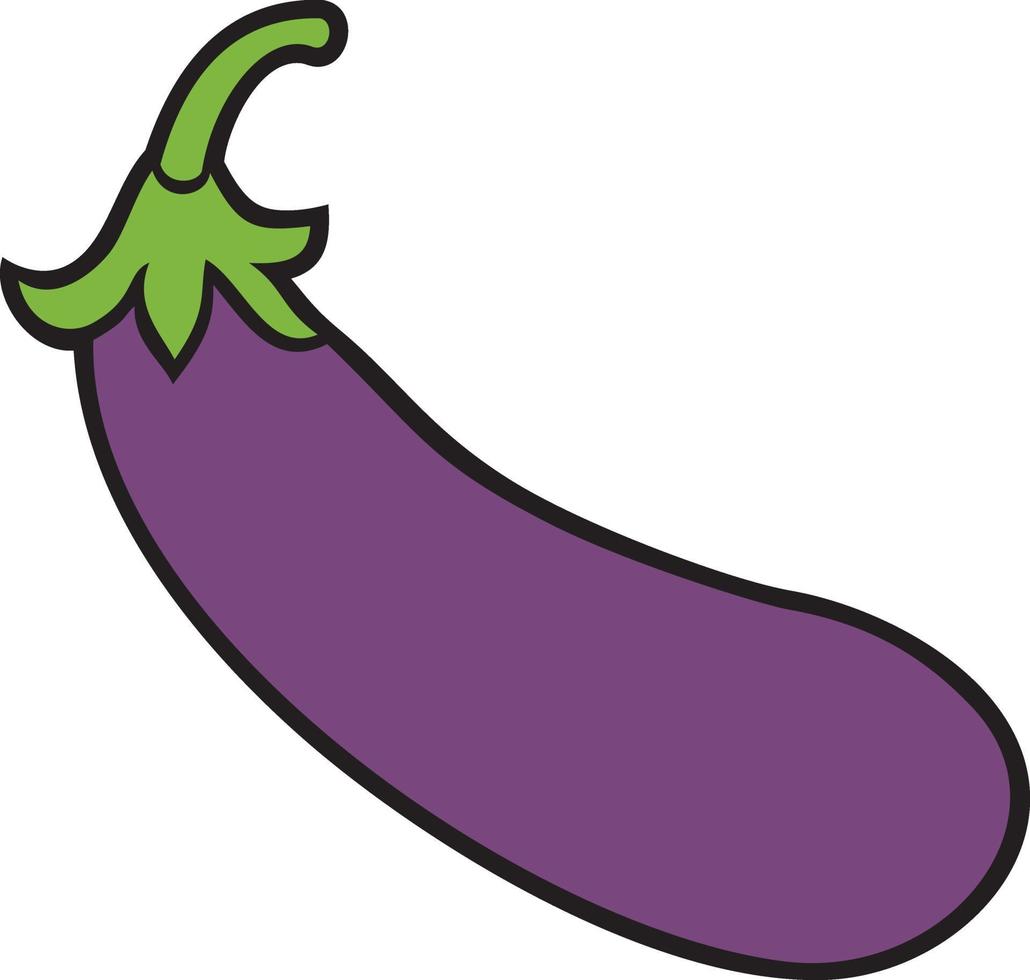 aubergine plantaardige vectorillustratie vector