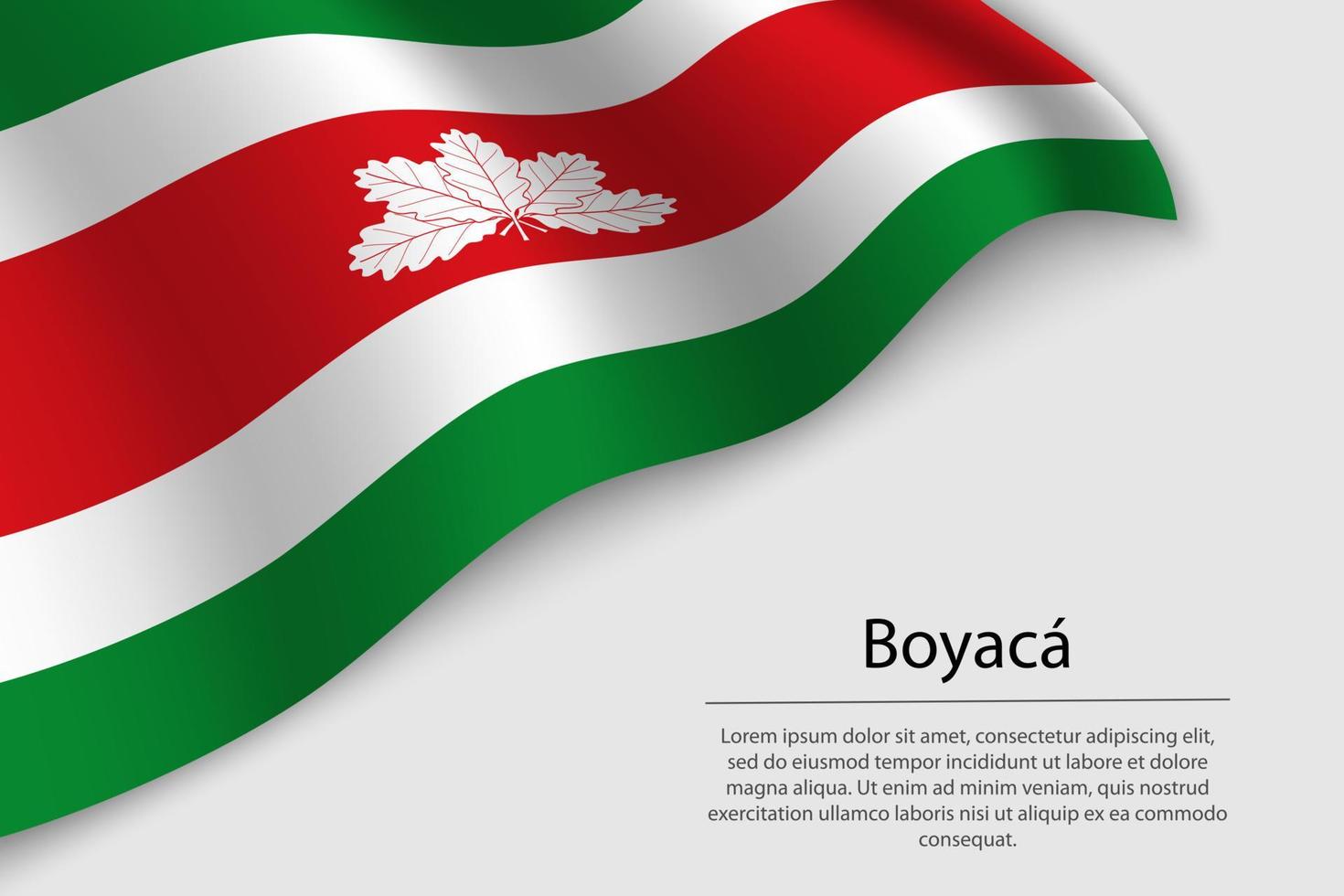 zwaaien vlag van boyaca vector