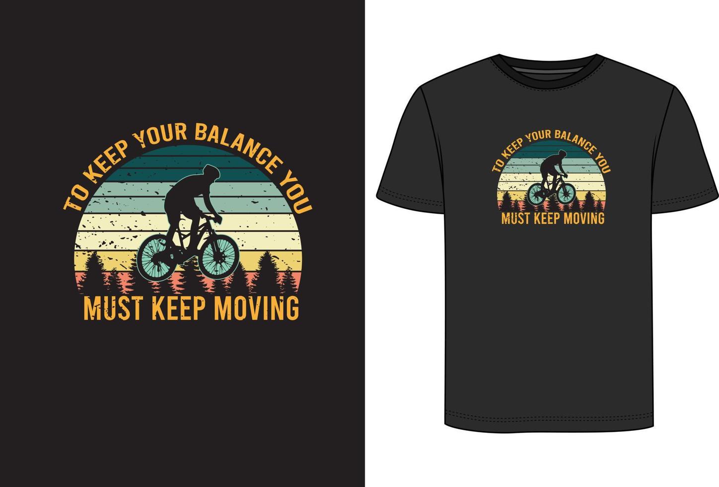 fiets t-shirt ontwerp vector