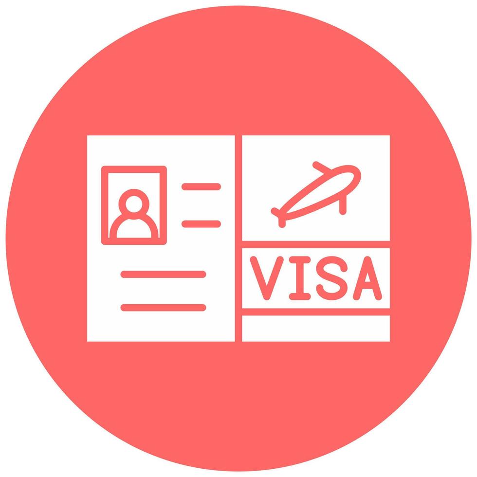 reizen Visa vector icoon stijl