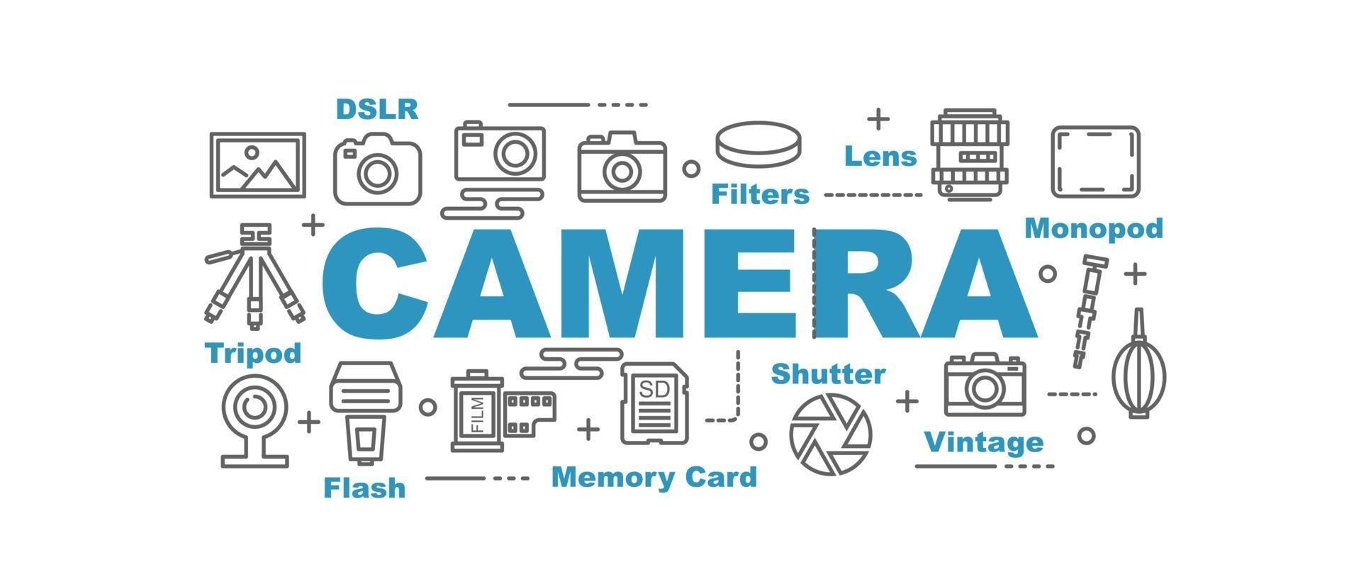 camera vector banner